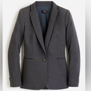 J CREW PARKE STRETCH ITALIAN WOOL ONE BUTTON BLAZER 14